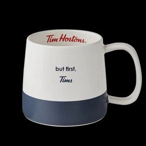 New Original Tim Hortons "But First, Tim's" 16oz Ceramic Collectible Coffee Mug
